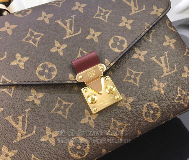 LV女包 M44669 路易威登 Pochette Metis手袋 LV手工編織單手柄包 LV老花包 LV斜挎女包  ydh3008